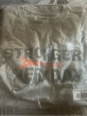Orangetheory Shirt Mens SM Gray Stronger Every Day Graphic Tee TRUBAR Tagless
